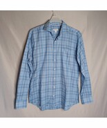 Peter Millar Shirt Mens Large Sky Blue Plaid Button Up Long Sleeve Casual - $560.51 MXN