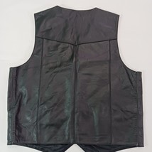 FMC Gulf Coast Thunder Beloxi Men's Black Snap Leather Biker Vest Pocket Size 44 image 15