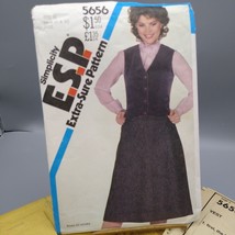 Vintage Sewing PATTERN Simplicity 5656, ESP Extra Sure Pattern 1982 Skirt - £9.92 GBP