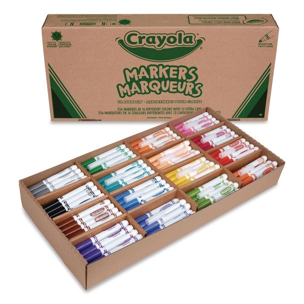 Crayola Markers Bulk Broad Line 16 Assorted Bold Color 256 Carton Classpack New Item image 3