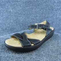 Naturalizer Gemma Women Ankle Strap Sandal Shoes Black Leather Size 8.5 Medium - £19.40 GBP