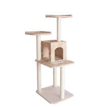 GleePet 57-Inch Beige Multi-Level Cat Tree with Condo and Scratching Posts - £147.93 GBP