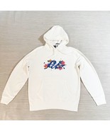 Polo Ralph Lauren WHITE PAINTED FLORAL SCRIPT LOGO Hoodie Sweatshirt Sz ... - $146.03 CAD