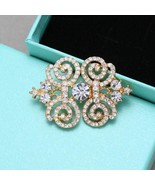 Gold Silver clasp, Vintage clasp, Eye and hook button, wedding dress rhi... - $10.99
