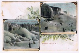 Postcard Ice Bridge American Falls From In Winter Niagara Falls New York - £1.14 GBP