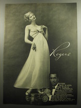 1957 Rogers Gown Ad - Every man wants his woman on a pedestal - £14.53 GBP