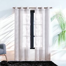 Set of Two 96&quot; Blush Boho Embroidered Window Panels - $3,848.12 MXN