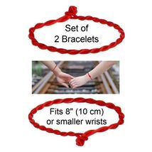 Set of 2 Red String Bracelet 8” 2pcs Good Luck Kabbalah Evil Eye Protect... - $2.95
