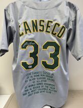 Jose Canseco Signed Autographed Oakland A&#39;s Gray Baseball Jersey - Becke... - $139.59 CAD