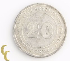 1878 Straits Settlements 20 Cents (Very Fine VF Silver 20c Twenty KM-12 - £70.62 GBP