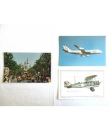 3x Postcard Lot Fly The friendly Skies United Airlines Disneyland Main 5... - $177.40 MXN