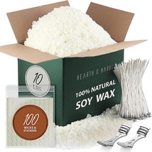 Hearth &amp; Harbor Soy Candle Wax for Candle Making 10 lb Bag, Premium Natu... - $78.31 CAD