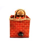 Vtg Christmas Wind Up Pop Up Santa In Chimney Japan Pere Noel Unique St ... - $40.00