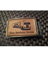 Vintage Grace Trucking tanker belt buckle  Truck Grace distribution serv... - £7.82 GBP