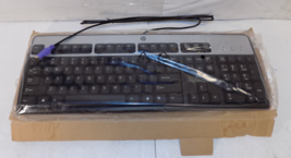 HP PS/2 Wired Keyboard 434820-001 Black Silver QWERTY New - £15.60 GBP