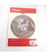 Herrschners Home Sweet Home Sign Embroidery Kit Stamped Fabric - £14.79 GBP