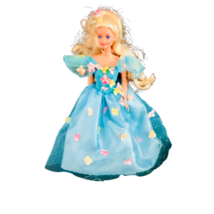 Vintage 1976 Mattel Inc Barbie Doll Blue Dress Blonde - £7.82 GBP