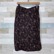 Michael Kors Italy Collection Pencil Skirt Black Brown Print Career Wome... - $49.49