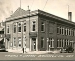 Vtg RPPC 1930s Ekc Burlington Wi Street Vista Città Hall &amp; Biblioteca Auto - $20.48