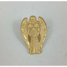Vintage Gold Tone Praying Angel 1&quot; Tall Lapel Hat Pin - £4.20 GBP