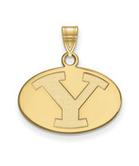 SS w/GP Brigham Young University Small Disc Logo Pendant - £43.55 GBP