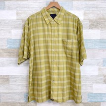 Tommy Bahama Indigo Palms Short Sleeve Vacation Shirt Green Cotton VTG M... - £19.73 GBP