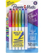Sanford Paper Mate Bold Flair Felt Tip 1.2mm Pen 12-Pk~Drawing~Art~School - $285.02 MXN
