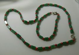 Women's Green Aventurine &amp; Coral Bead Necklace &amp; Bracelet - $18.80