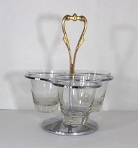 70s Mid Century Modern MCM Chrome Rotating 3 Bowl Serving Dish Dip Condi... - $1,209.63 MXN