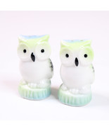  Ceramic Blue And Green Owl Set Salt And Pepper Shakers Are New Without ... - $7.84