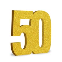 50Th Birthday Decorations For Men Women,Gold Glitter 50Th Birthday Centerpieces  - $31.99