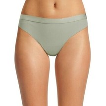 No Boundaries Women&#39;s Micro Rib Thong Panties Size X-SMALL Wild Sage New - $11.64