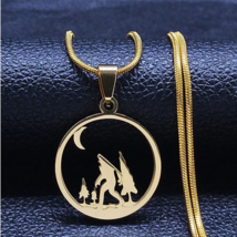 3 Layered Sasquatch In Forest Necklace - £9.59 GBP