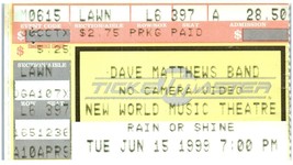 Vintage Dave Matthews Ticket Stub Juin 15 1999 Tinley Park Illinois - $35.62