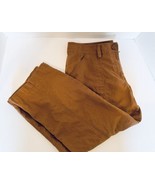 Ann Taylor LOFT Women&#39;s Capris Size 10 Original Brown Cotton and Linen - $18.80