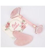 Natural Jade Face Roller Gua Sha Scraper Set Face Neck Body Skin Care Beauty Too - $14.00