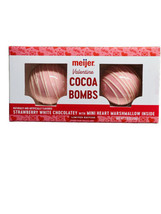Hot Cocoa Bombs Meijer Valentine Strawberry White Chocolatey Marshmallow Inside - £14.69 GBP