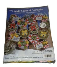 Cross Stitch Kit ~ Design Works 12 Candy Cane &amp; Wreaths Ornaments PC #DW... - $276.23 MXN