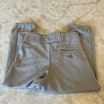 RAWLINGS Baseball Pants Youth Boys Small Gray Softball Baseball - $11.03