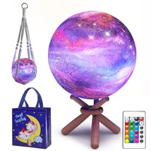 Moon Lamp, 3D Galaxy Moon Lamp 3.9Inch, Gifts For 6 7 8 9 10 11 12 13 14 15 16 Y - £22.37 GBP
