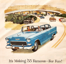1955 Chevrolet Motoramic Car Turbo Fire Advertisement Vintage Automobili... - $29.99