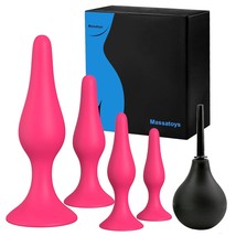 Anal Plug Adult Sex Toys, 5Pcs Anal Plug Silicone Trainer Sex Toys Butt Plug Set - £18.86 GBP