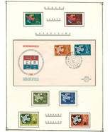 EUROPA CEPT 1961 Very Fine FDC &amp; Mint Stamps Hinged on List. - £2.92 GBP