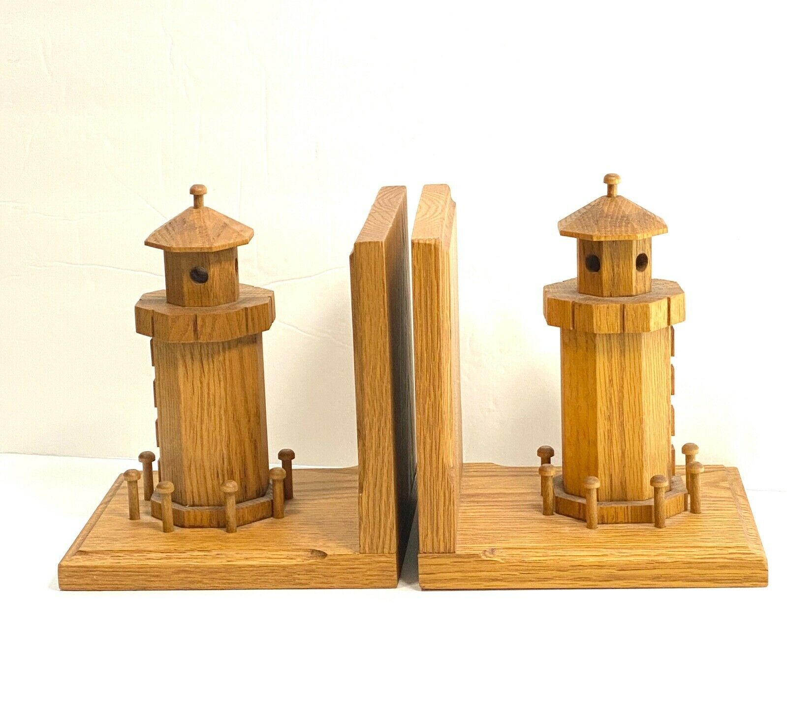 Amish Wooden Lighthouse Bookends - $69.99