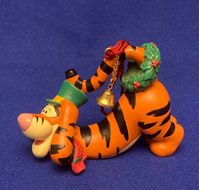 Disney Christmas ornament Tigger green hat gold bell Pooh Season of Song htf - £6.25 GBP