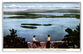 San Juan Islands Ocean Tourist Overlook Washington State  Postcard Unposted - £3.84 GBP