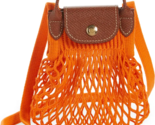 Longchamp Le Pliage Filet Knit Mesh XS Handel Bag Crossbody ~NWT~ Orange - £75.17 GBP