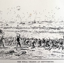 The Final Charge Gettysburg Civil War Scene 1882 Victorian Military Art ... - £15.97 GBP