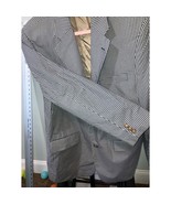 Orvis Blue Gingham Check Jacket Size 44 R, 3/2 Roll Jacket, Men&#39;s Classi... - $85.13