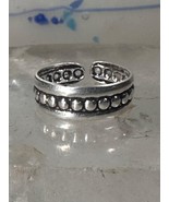 Beaded toe ring pebbled toe band size 4 adjustable sterling silver women... - $37.91 CAD